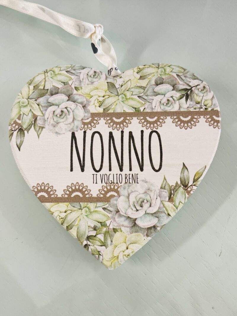 Cuore fiori - Nonno ti voglio bene