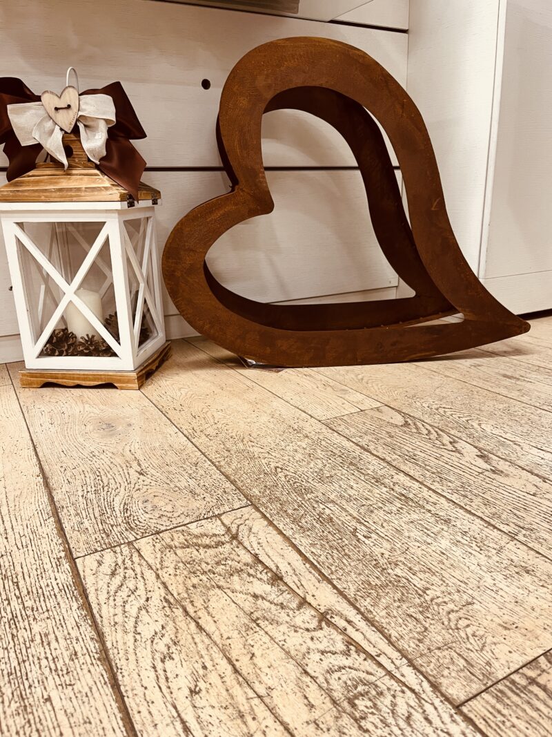 Cuore corten porta legna