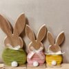 Set 3 Conigli in Legno