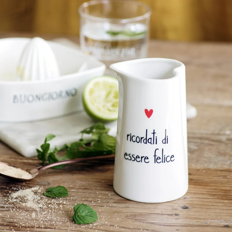 Lattiera in gres Ricordati di essere felice Simple Day