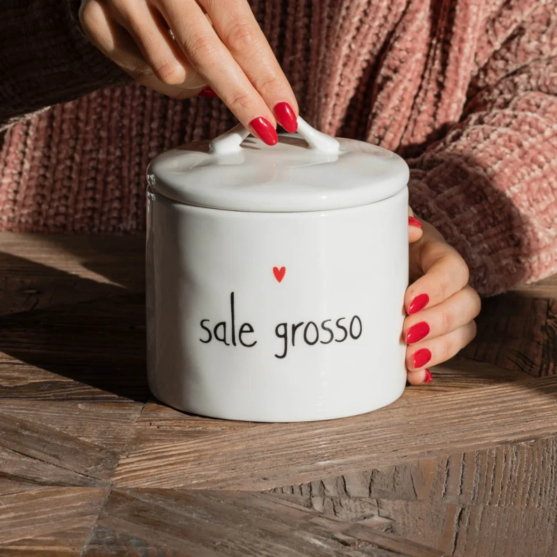 Barattolo in gres Sale grosso cuore Simple Day