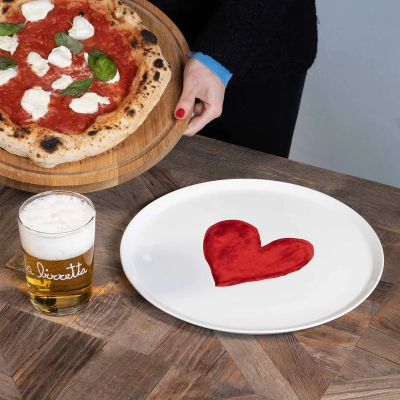 Piatto pizza Cuore acquerello 31,5 cm Simple Day