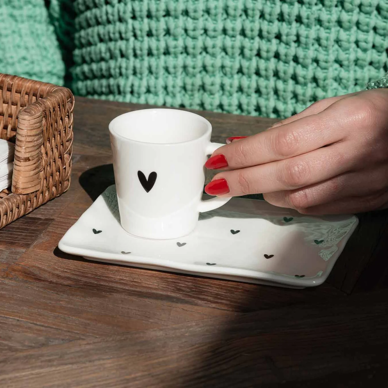 Set 2 tazzine espresso cuoricino Simple Day