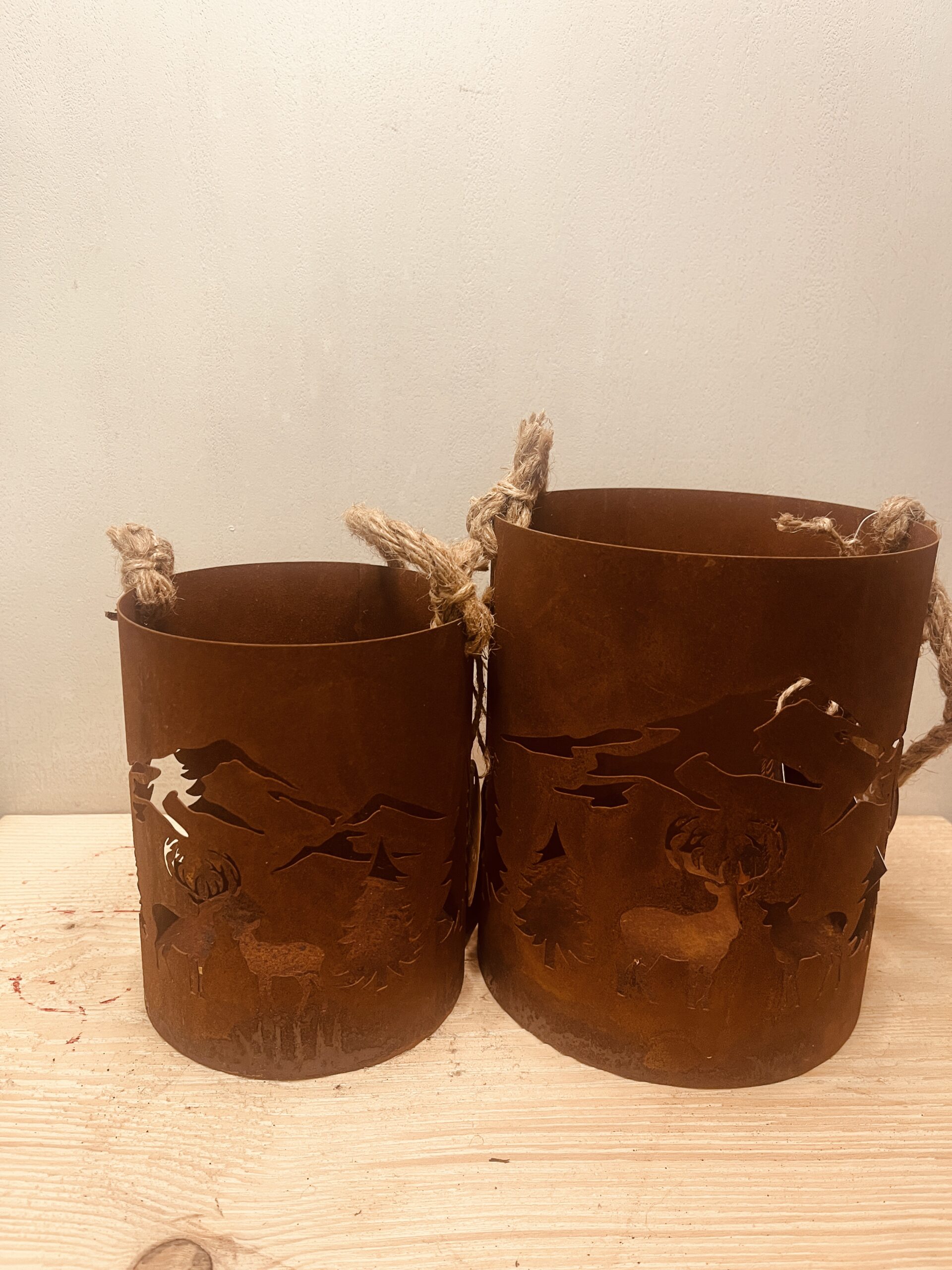 Lanterna Corten Bosco e Cervi