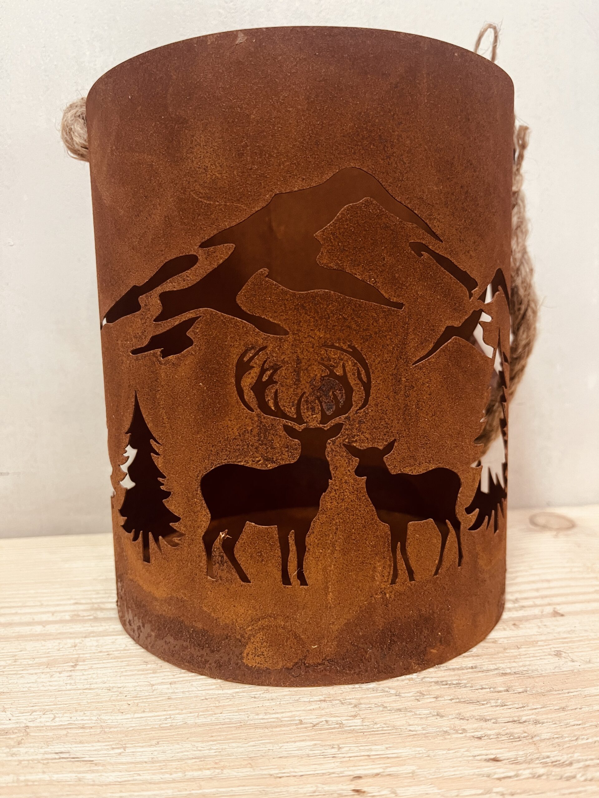 Lanterna Corten Bosco e Cervi - immagine 2