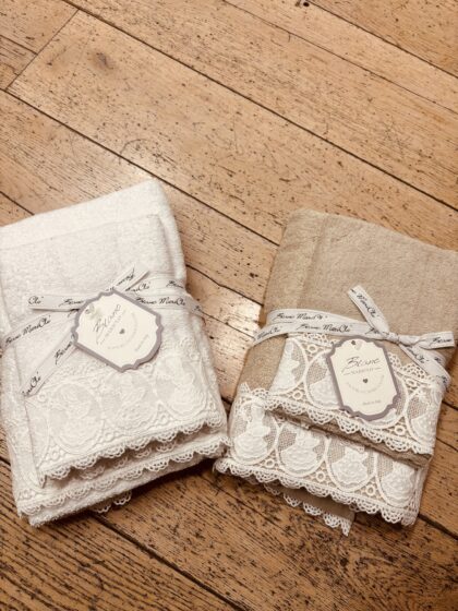 Set Asciugamani Pizzo Decorativo