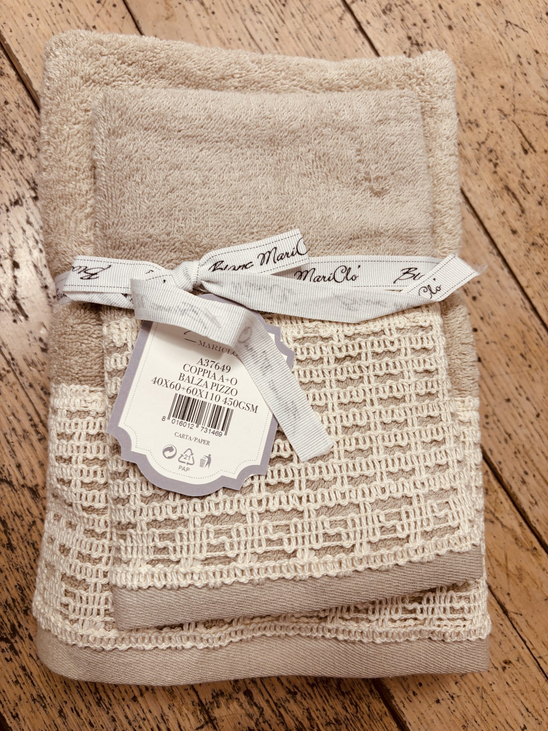 Set Asciugamani Jacquard Pizzo Geometrico - immagine 4