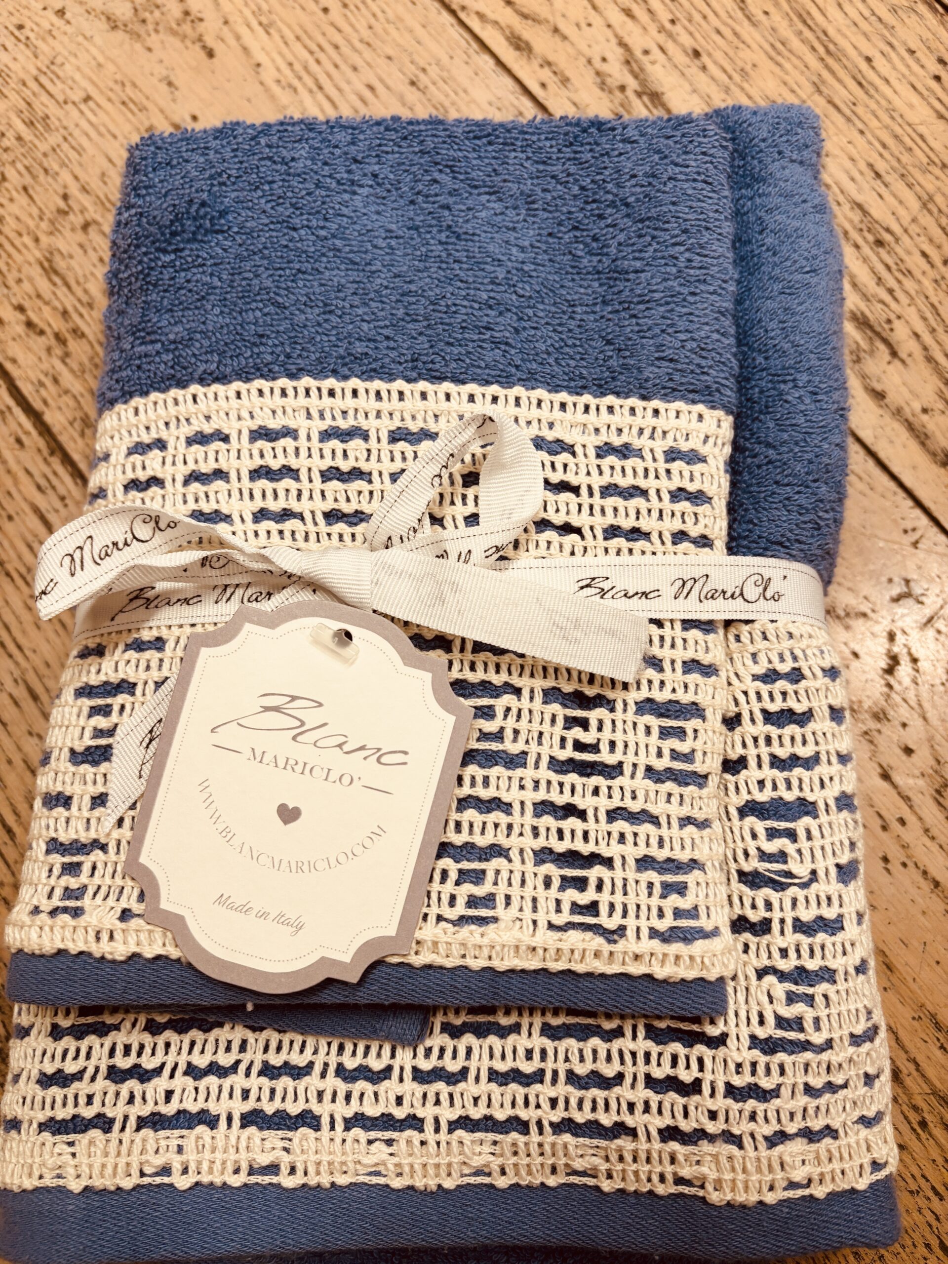 Set Asciugamani Jacquard Pizzo Geometrico - immagine 3