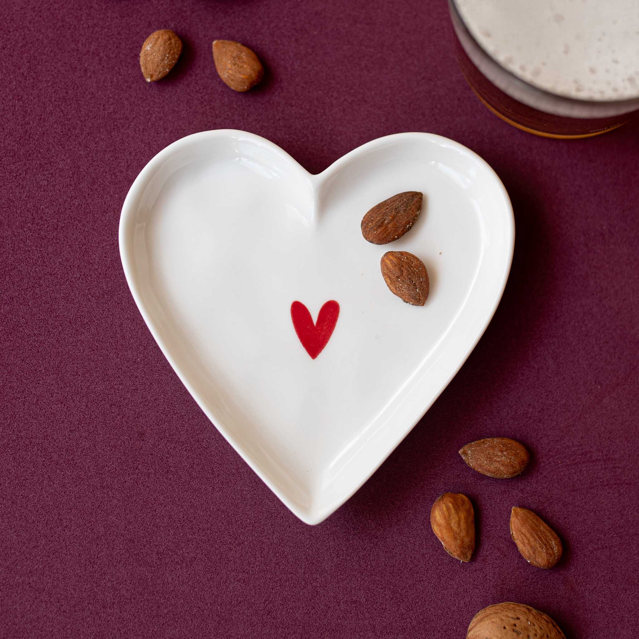 Set 2 Piattini Cuore "Cuore Rosso"