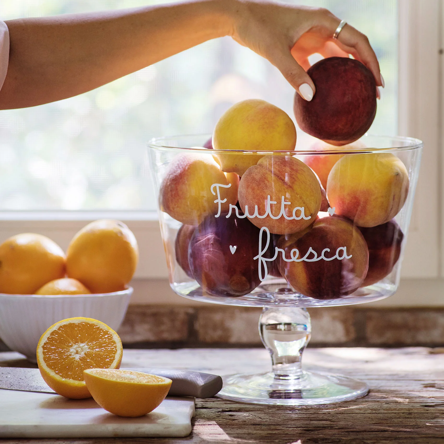 Alzata Porta Frutta "Frutta Fresca"