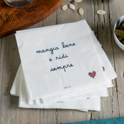 Tovaglioli in Carta - Mangia Bene e Ridi Meglio - Simple Day