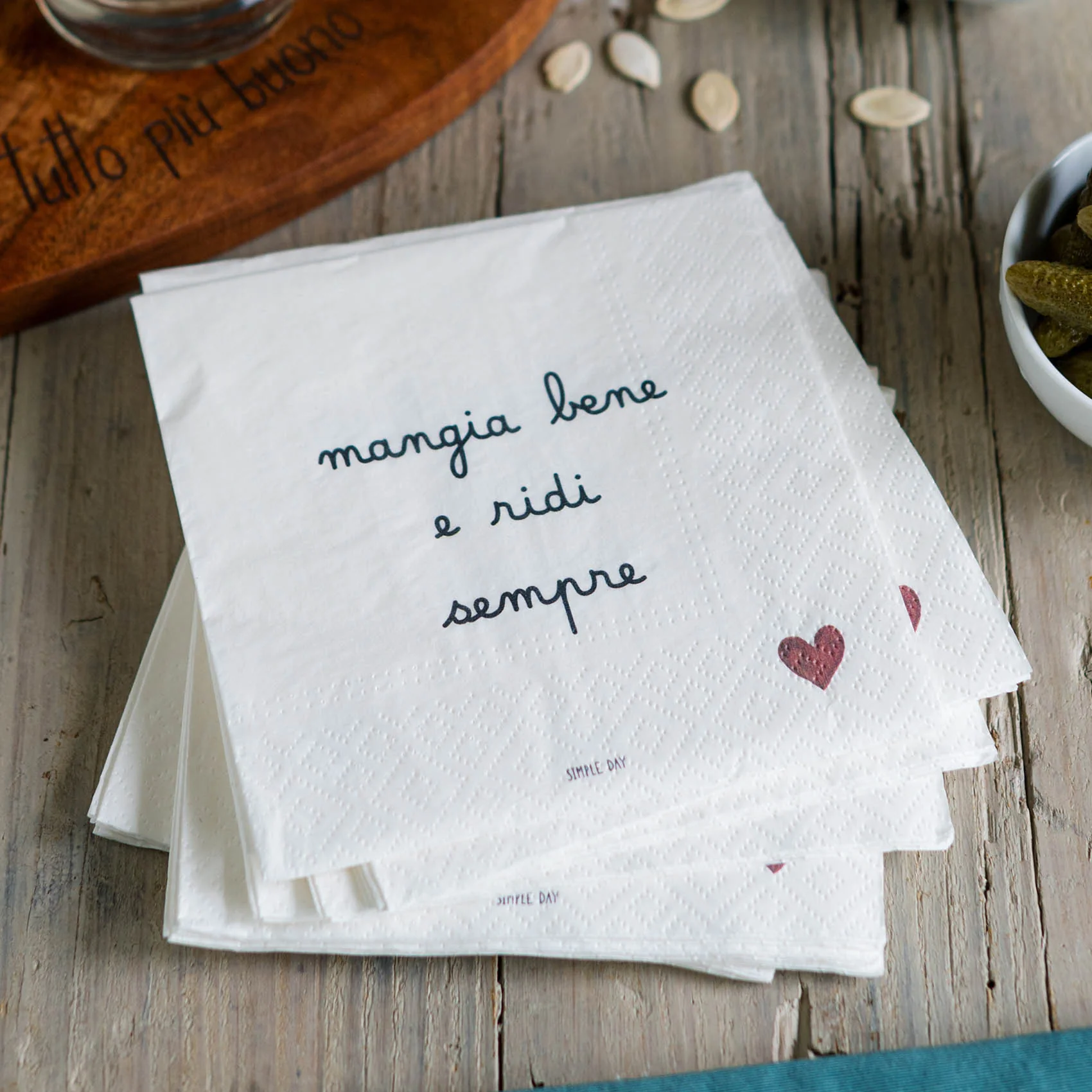 Tovaglioli in Carta - Mangia Bene e Ridi Meglio - Simple Day